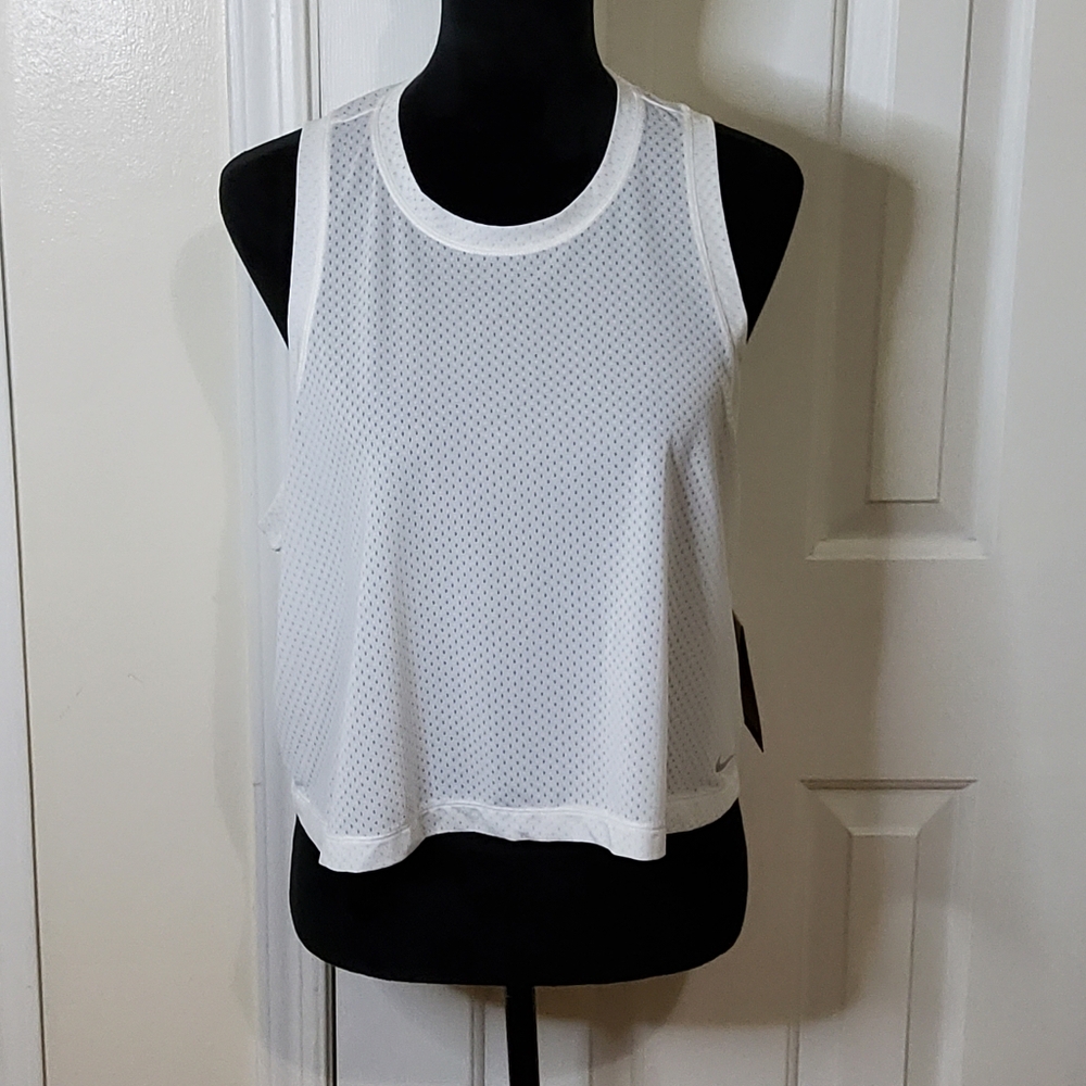 * Nike Women's One Classic Breathable Dri-FIT Sleeveless Tank Top White Size XL - Picture 6 of 15